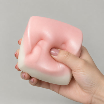 Squishy Double-Sided Sticky Rice Cake Pink Slow Rising Rice Cake Squishy Slow Rebound Cake Bread Stress Release Hand Relax Gift product visual 3
