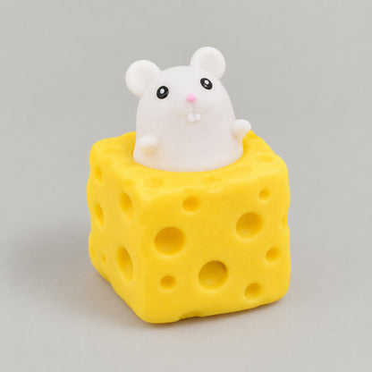 Pop Up Funny Mouse And Cheese Block Squeeze Anti Stress Toy Hide And Seek Figures Stress Relief Fidget Toys For Kids Adults product visual 1