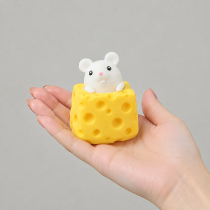 Pop Up Funny Mouse And Cheese Block Squeeze Anti Stress Toy Hide And Seek Figures Stress Relief Fidget Toys For Kids Adults product visual 2