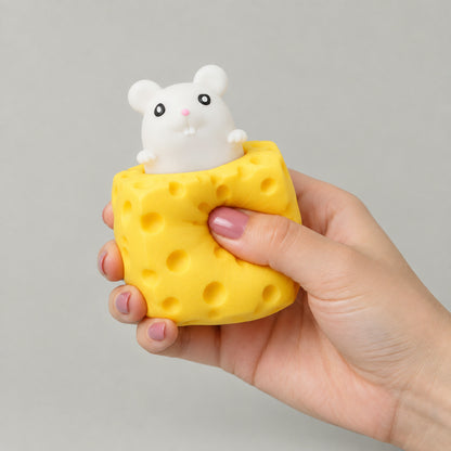 Pop Up Funny Mouse And Cheese Block Squeeze Anti Stress Toy Hide And Seek Figures Stress Relief Fidget Toys For Kids Adults product visual 3