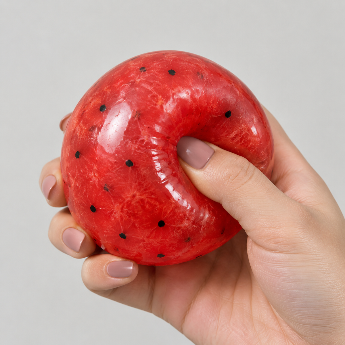 Handmade Watermelon Slushy Squishy Toy Soft Slow Rebound Stress Relief ADHD Squeeze Toy Realistic Fruit  Model Adult Gift product visual 3
